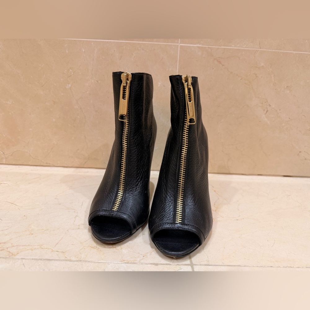 Burberry Leather Zip Black Boots
